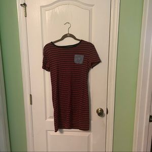 Tommy Hilfiger Striped Ribbed T-Shirt Dress